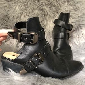 Open back ankle bootie